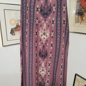 Peruvian Connection 100% Pima Cotton Aline Skirt Lilac Size XL